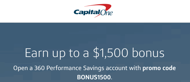 Capital One 360 Savings Bonus Offer: Earn $300–$1,500 for New Deposits