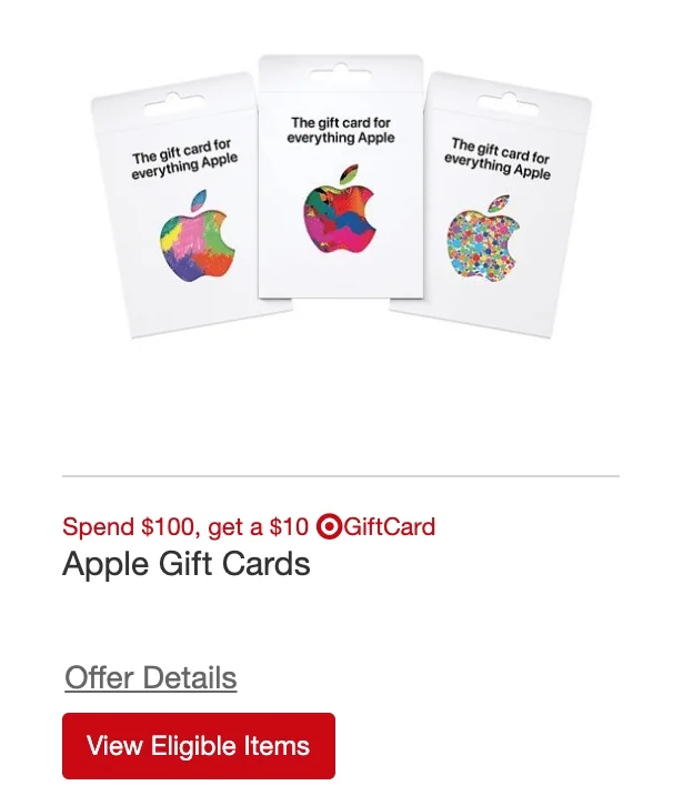 [Expired] Target: Buy $100 Apple Giftcard &#038; Get Bonus $10 Target Giftcard (4/13-4/19)