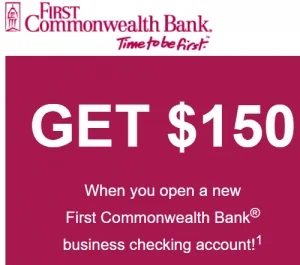 First Commonwealth Bank $300-$500 Business Checking Bonus
