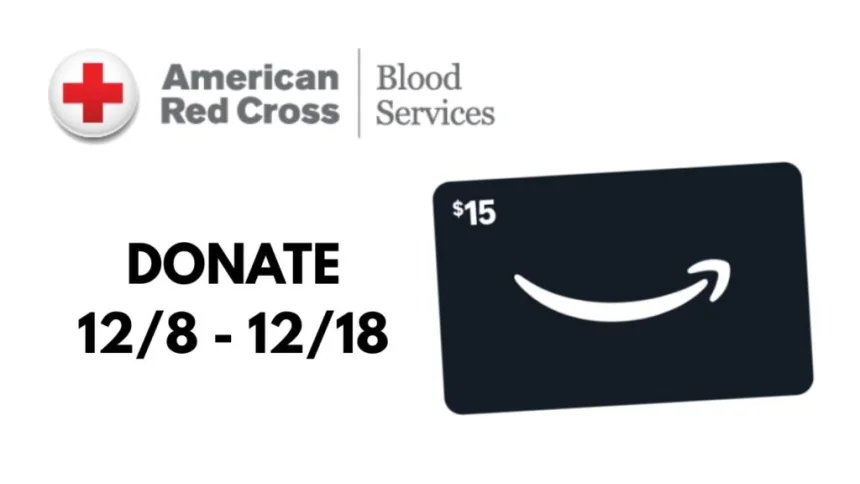American Red Cross: Get $15 Amazon eGiftcard For Donating Blood (12/8-12/18)