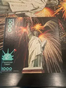 80s Vintage Springbok Statue of Liberty Fireworks 4th of July Puzzle Hallmark