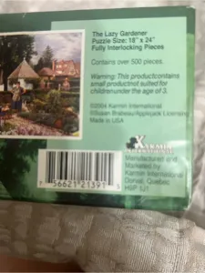 Susan Brabeau Puzzle "The Lazy Gardener" 500 Piece